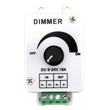 Controlador giratorio del amortiguador del botón de la venta DC9-24V 16A PWM caliente para la tira del solo color LED, luces LED